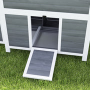 Wooden Chicken Coop with Nesting Box Slide-Out Tray and Perches for 4-6 Chickens by PawHut