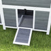 Wooden Chicken Coop with Nesting Box Slide-Out Tray and Perches for 4-6 Chickens by PawHut