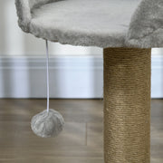 Multi Level Cat Tree Tower With Scratching Posts and Platforms For Indoor Play, Grey