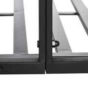 Outsunny 184cm Metal Arch Garden Garden Bridge, Safety Siderails, Arc Footbridge for Garden Creek, Stream, Pond, Black AOSOM