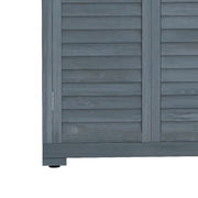 Grey Fir Wood Garden Storage Cabinet 39.5 x 79cm by Outsunny
