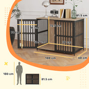 Indoor Dog Crate for Large Dogs with Anti Chew Mesh and Single Door 100cm by PawHut
