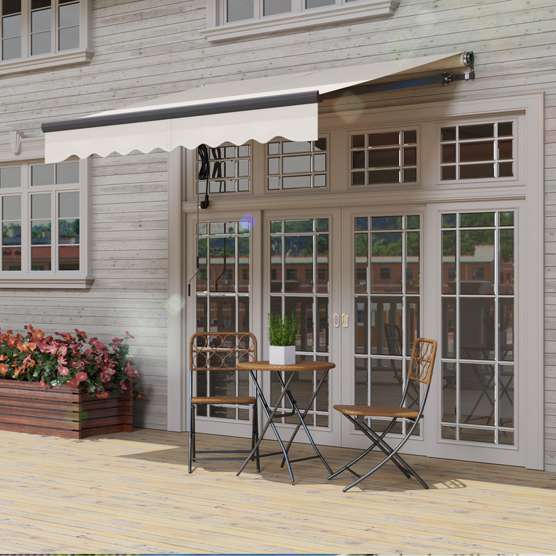 2.5 x 2m Electric Retractable Awning with Remote Control UV30+ Sun Shade for Garden Beige by Outsunny