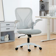 Ergonomic Mesh Office Chair with Foldable Backrest for Home or Office Use Light Grey AOSOM