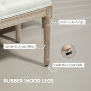 Vintage French Style Bed End Bench Cream White by HOMCOM