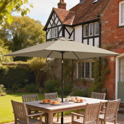 3x2m Garden Parasol with Adjustable Tilt for Easy Sun Protection on Patios and Lawns Outsunny