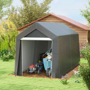 Dark Grey 3.6 x 2.1m Portable Outdoor Shed with Window by Outsunny