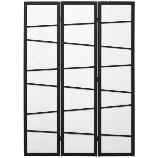 3 Panel Wooden Folding Room Divider Freestanding Privacy Screen for Bedroom, White