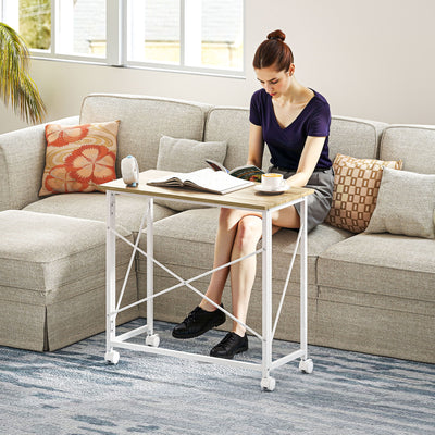 120cm Computer Desk With Power Outlets Drawers And Storage Shelves For Home Office