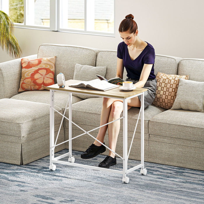 120cm Computer Desk With Power Outlets Drawers And Storage Shelves For Home Office