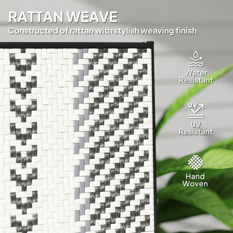 Grey Rattan Reclining Garden Chairs Set for Outdoor Relaxing Comfort by Outsunny