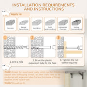 Grey 6 Piece Cat Wall Shelves Set with Bed Scratching Post and Toy Ball by PawHut