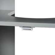 Under Sink Bathroom Cabinet with Double Doors and Shelves for Compact Storage Light Grey