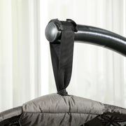 Image of a Hanging Basket Chair With Stand, Brown