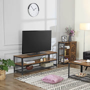 Industrial TV Stand With Storage Shelf for Living Room Entertainment Unit by Vasagle