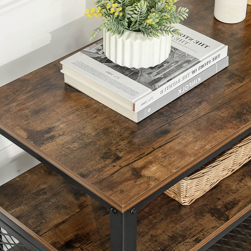 Industrial TV Stand With Storage Shelf for Living Room Entertainment Unit by Vasagle