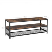 Industrial TV Stand With Storage Shelf for Living Room Entertainment Unit by Vasagle