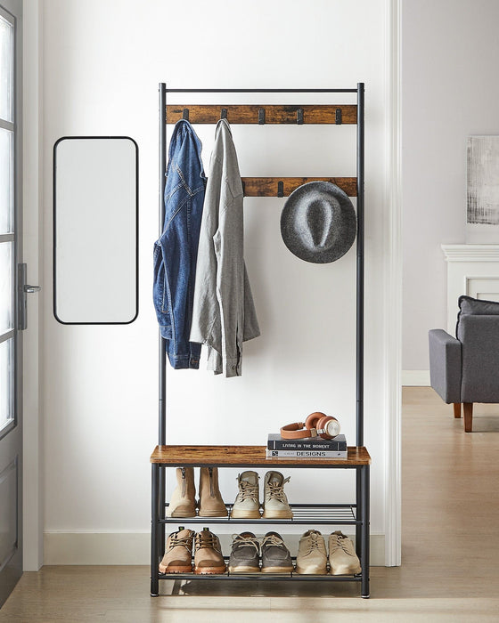 Image of an Industrial Coat and Shoe Rack For Hallway by Vasagle