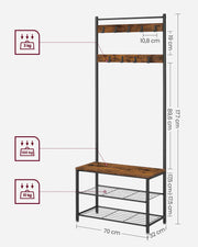 Vasagle Industrial Coat and Shoe Rack For Hallway