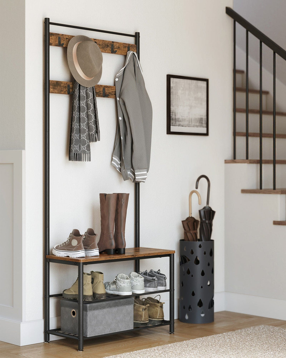 Buy Vasagle Industrial Coat and Shoe Rack For Hallway | Opal Retail