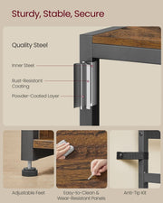 Industrial Coat and Shoe Storage Unit by Vasagle