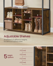 Industrial Coat and Shoe Storage Unit by Vasagle