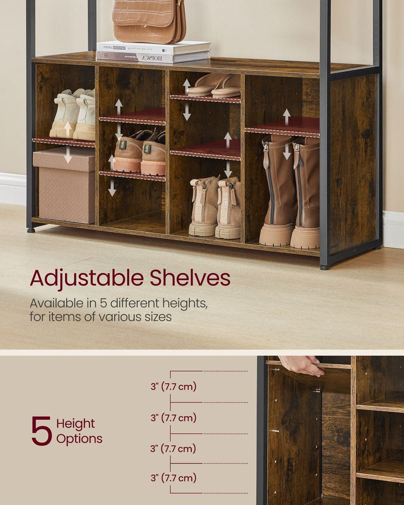 Industrial Coat and Shoe Storage Unit by Vasagle
