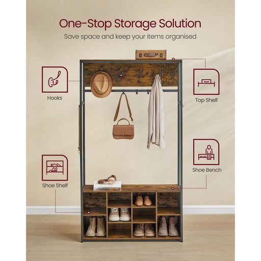 Industrial Coat and Shoe Storage Unit by Vasagle