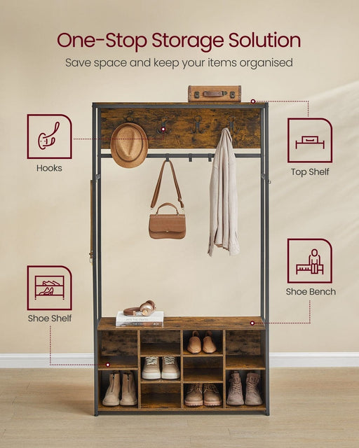 Image of an Industrial Coat and Shoe Storage Unit by Vasagle
