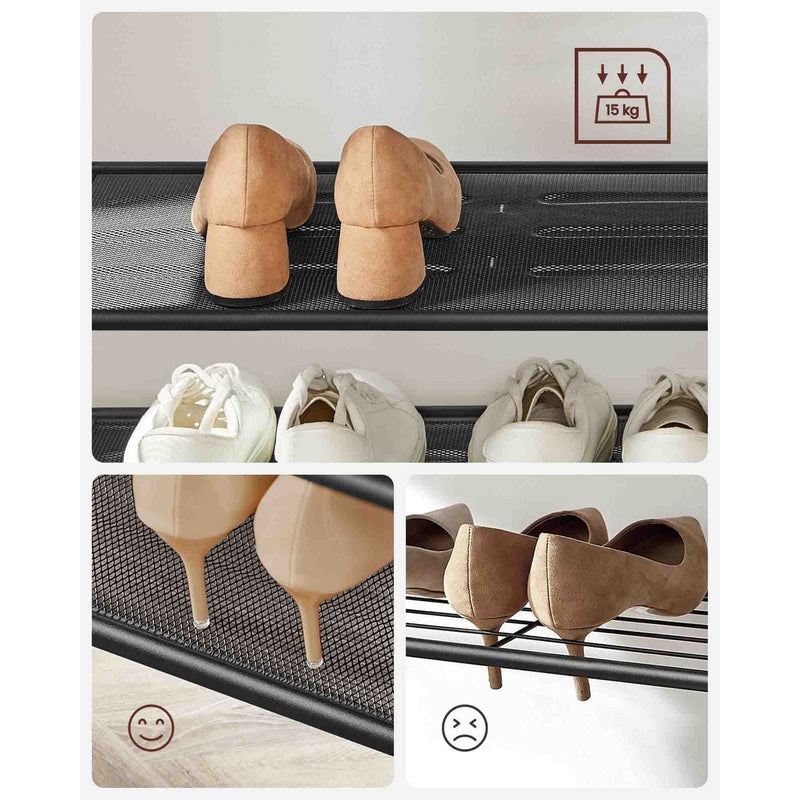 Industrial Hall Tree with Bench, Shelves, and Mirror Rustic & Practical Entryway Storage by Vasagle