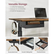 Vasagle Industrial Height Adjustable Electric Standing Desk, 120cm