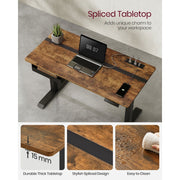 Vasagle Industrial Height Adjustable Electric Standing Desk, 120cm