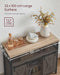 Industrial Style Kitchen Sideboard With Sliding Doors by Vasagle Greige and Black.