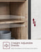 Industrial Style Kitchen Sideboard With Sliding Doors by Vasagle Natural and Black.