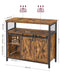 Industrial Style Kitchen Sideboard With Sliding Doors by Vasagle Rustic Brown and Black.