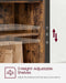 Industrial Style Kitchen Sideboard With Sliding Doors by Vasagle Rustic Brown and Black.