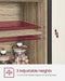 Industrial Style Kitchen Sideboard With Sliding Doors by Vasagle Turquoise Brown and Black.