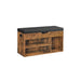 Image of an Industrial Shoe Bench With Cushioned Seat by Vasagle