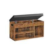 Vasagle Industrial Shoe Bench With Cushioned Seat For Entryway 