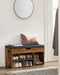 Image of an Industrial Shoe Bench With Cushioned Seat by Vasagle