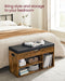 Image of an Industrial Shoe Bench With Cushioned Seat by Vasagle