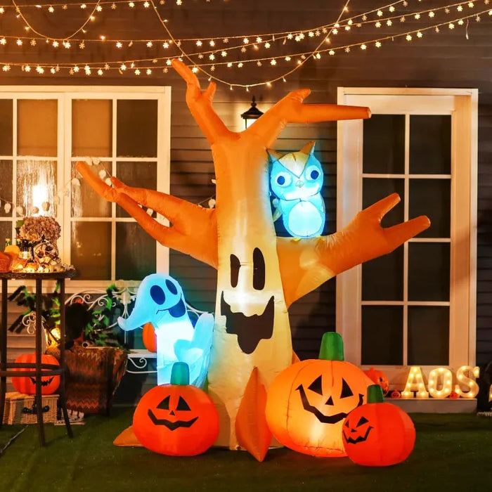 Spooky Blow Up Halloween Pumpkin Tree