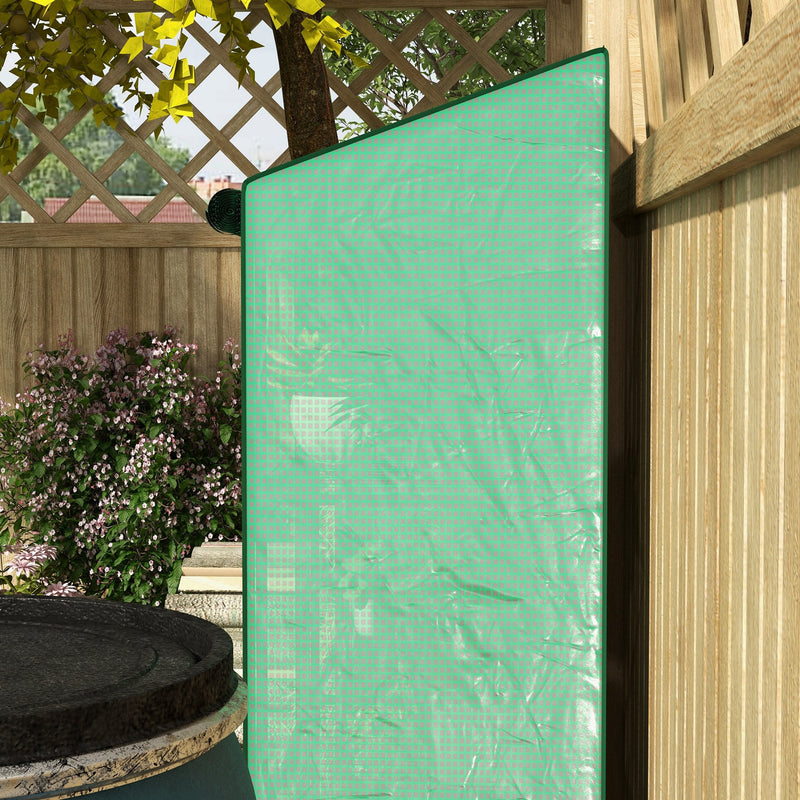 Three Tier Mini Greenhouse With Shelves For Patio Or Balcony Planting Green AOSOM
