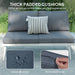 Grey 3 Piece Patio Furniture Set with Adjustable Lounger and Table by Outsunny