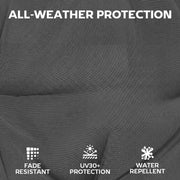 Garden Chair Cushion Set for Outdoor Comfort with Head and Back Support 4 Pack Dark Grey Outsunny