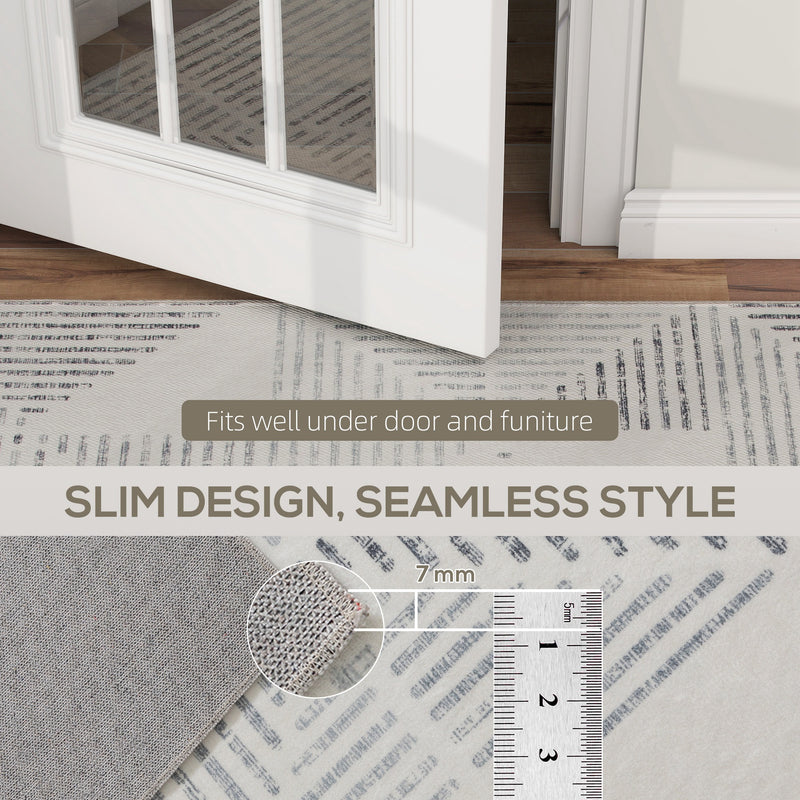 Large Geometric Non Slip Washable Area Rug Soft Floor Carpet For Home Use Grey