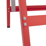 Adjustable Steel Saw Horse Set of 2 for DIY and Woodworking with Foldable Design Red AOSOM