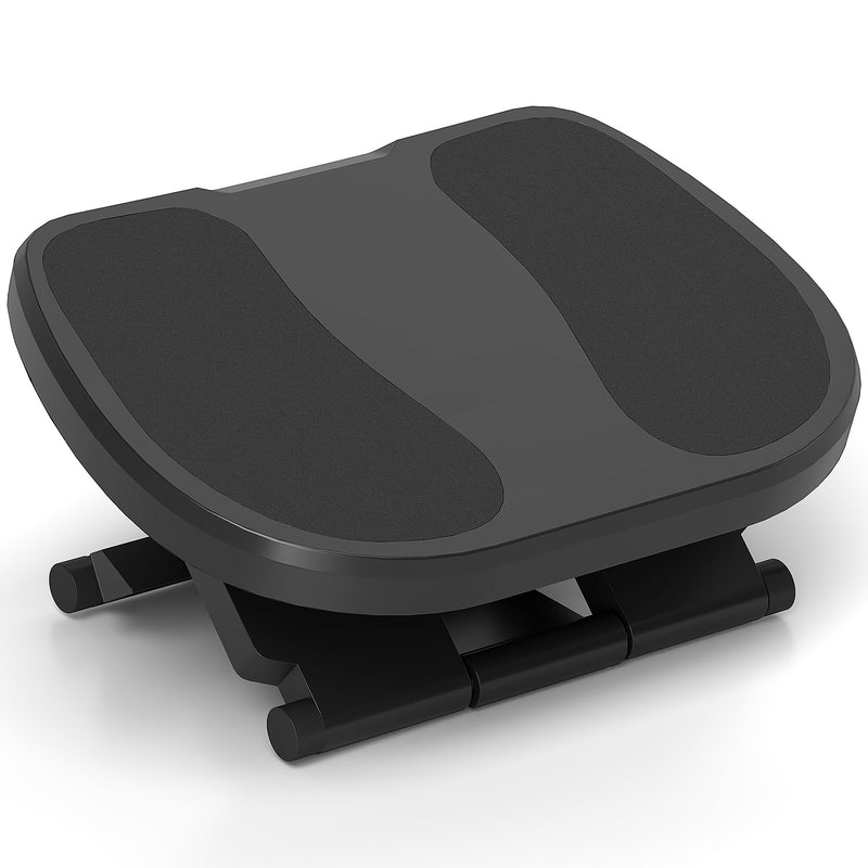 Grey Adjustable Under Desk Footrest with 3 Height Levels by HOMCOM