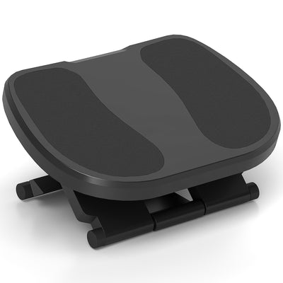 Grey Adjustable Under Desk Footrest with 3 Height Levels by HOMCOM