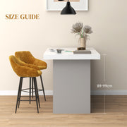 Set of 2 Velvet Bar Stools with Padded Seats Ideal for Kitchen or Home Bar, Brown